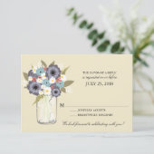 Vintag Garden Mason Jar | UAWG RSVP Karte (Stehend Vorderseite)