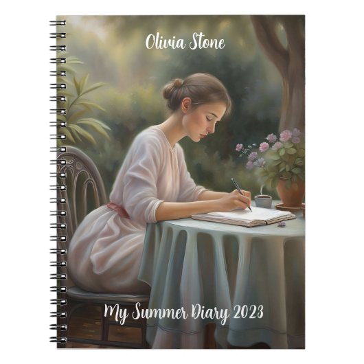 Vintag Garden - My Summer Diary Notebook Notizblock (Vorderseite)