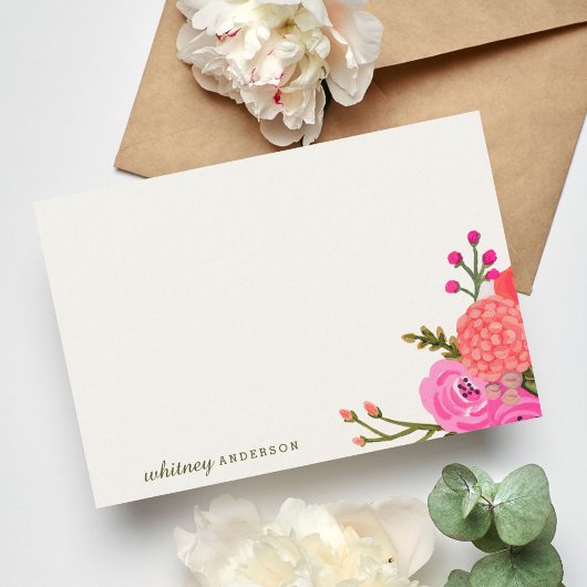 Vintag Garden Personalisiert Stationierung Mitteilungskarte