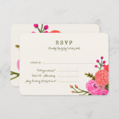 Vintag Garden Response Card (im Detail) RSVP Karte (Vorne/Hinten)