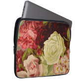 Vintag Garden Rose Blume, Liebe und Romantik Laptopschutzhülle (Vorne Rechts)