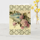 Vintag Garden Rose Card Karte (Gelbe Blume)