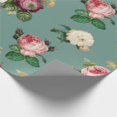 Vintag Garden Rose Dekoupage Geschenkpapier (Ecke)
