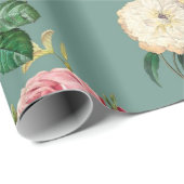 Vintag Garden Rose Dekoupage Geschenkpapier (Rolleneckpunkt)