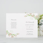 Vintag Garden Rose - Hochzeitsprogramm (Stehend Vorderseite)