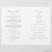 Vintag Garden Rose - Hochzeitsprogramm (Rückseite)