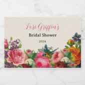 Vintag Garden Themed Mini Weinflaschen Etiketten (Einzelnes Label)