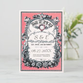 Vintag Garden Wedding Menu Cards Einladung (Stehend Vorderseite)