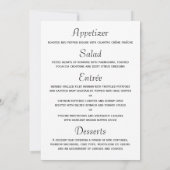 Vintag Garden Wedding Menu Cards Einladung (Rückseite)