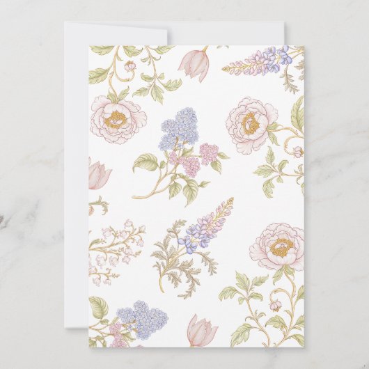 Vintag Garden Wedding Party Einladung (Rückseite)