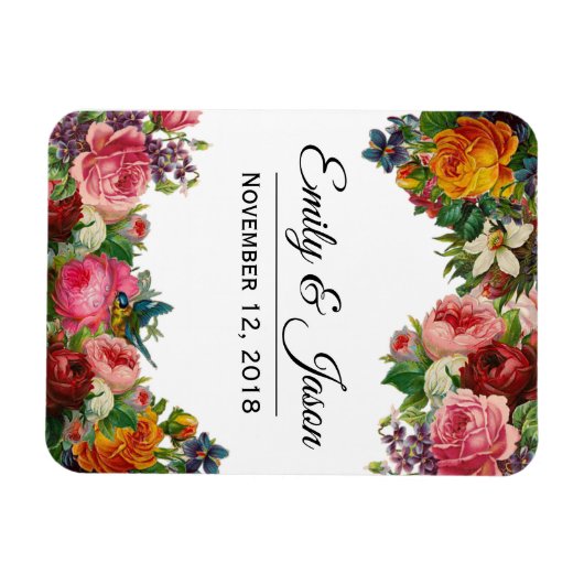 Vintag Garden Wednet Magnet (Horizontal)