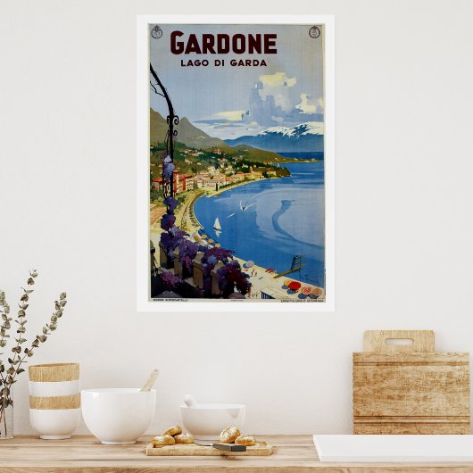 Vintag Gardone Gardone Poster (Küche)