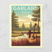 Vintag Garland Texas Postkarte (Vorderseite)
