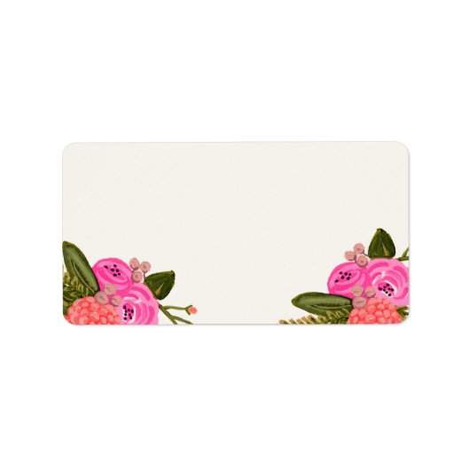 Vintag-Gartenadressen-Labels (Leere) Adressaufkleber (Vorne)