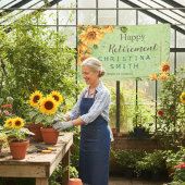 Vintag Gartenanlage Sonnenblumen Banner