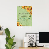 Vintag Gartenanlage Sonnenblumen Poster (Heimbüro)