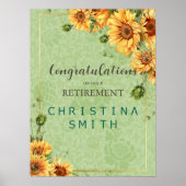 Vintag Gartenanlage Sonnenblumen Poster (Vorne)