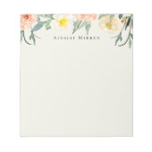 Vintag Gartenblume Notizblock (Vorderseite)