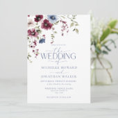 Vintag-Gartenblumenhochzeit Einladung (Stehend Vorderseite)