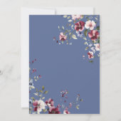 Vintag-Gartenblumenhochzeit Einladung (Rückseite)