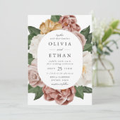 Vintag-Gartenblumenüberdachung Einladung (Stehend Vorderseite)