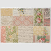 Vintag GartenCollage und Ephemera Seidenpapier (Vorderseite)