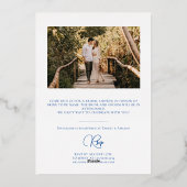 Vintag Gartenflorenzeit für Tee Brautparty Folieneinladung (Rückseite)