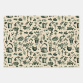 Vintag-Gartenfreunde Party gefliest Geschenkpapier Set (Vorderseite 3)