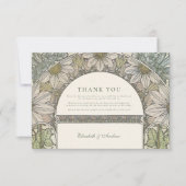 Vintag Gartenhochzeit Dankeskarte (Vorderseite)