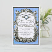 Vintag Gartenhochzeit Einladung (Stehend Vorderseite)