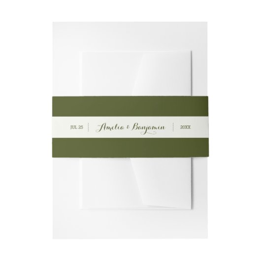 Vintag-Gartenhochzeit Einladungsbanderole (Vorderseite Beispiel)