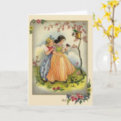 Vintag Gartenkinderkarte Karte (Gelbe Blume)