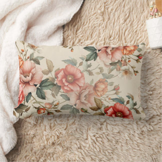Vintag-Gartenleuchte | Blush & Coral Lumbar Kissen