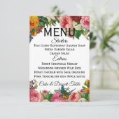 Vintag Gartenmenü (vollständig anpassbar) Einladung (Stehend Vorderseite)