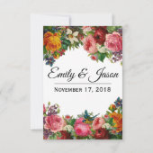 Vintag Gartenmenü (vollständig anpassbar) Einladung (Rückseite)