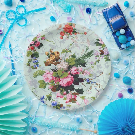 Vintag Gartenmuster Pappteller (Party)