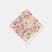 Vintag-Gartenmuster-Rose und Hydrangeas-Muster Serviette (Ecke)