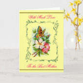 Vintag-Gartenmüttertagskarte Karte (Gelbe Blume)