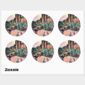 Vintag Gartenrennen Runder Aufkleber (Blatt)