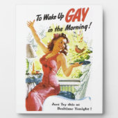 Vintag "Gay Geweckt" Fotoplatte (Vorderseite)