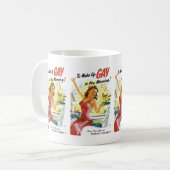 Vintag "Gay Geweckt" Kaffeetasse (Vorderseite Links)