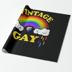 Vintag Gay LGBT Gay Pride Monat Regenbogen Geschenkpapier