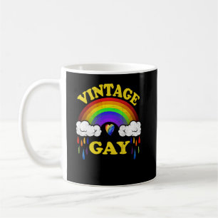 Vintag Gay LGBT Gay Pride Monat Regenbogen Kaffeetasse
