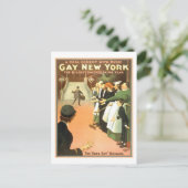 Vintag Gay New York Theater Poster Postkarte (Stehend Vorderseite)