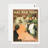 Vintag Gay New York Theater Poster Postkarte (Vorne/Hinten)