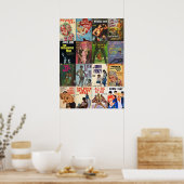 Vintag Gay Pulp Fiktion Collage Version 3 Poster (Küche)