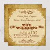 Vintag Gay Wedding Theater Save the Date (Vorne/Hinten)