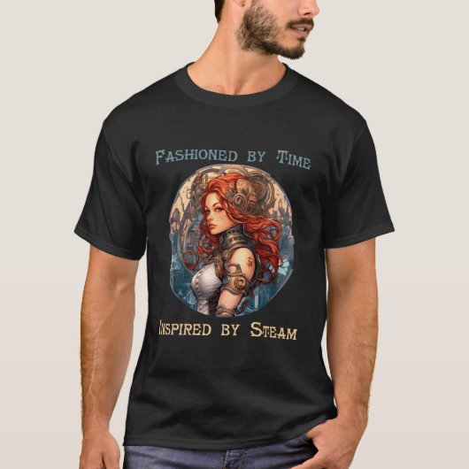 Vintag Gears Steampunk Mode T-Shirt (Vorderseite)