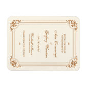 Vintag Geblüht Hochzeit Datum speichern Magnet (Horizontal)