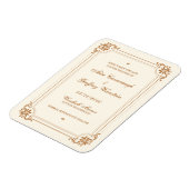 Vintag Geblüht Hochzeit Datum speichern Magnet (Linke Seite)